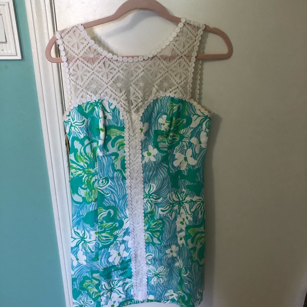 blue/green lilly pultizer shift dress
